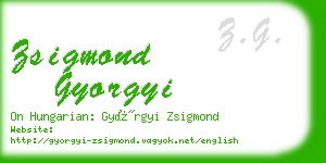 zsigmond gyorgyi business card