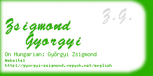 zsigmond gyorgyi business card